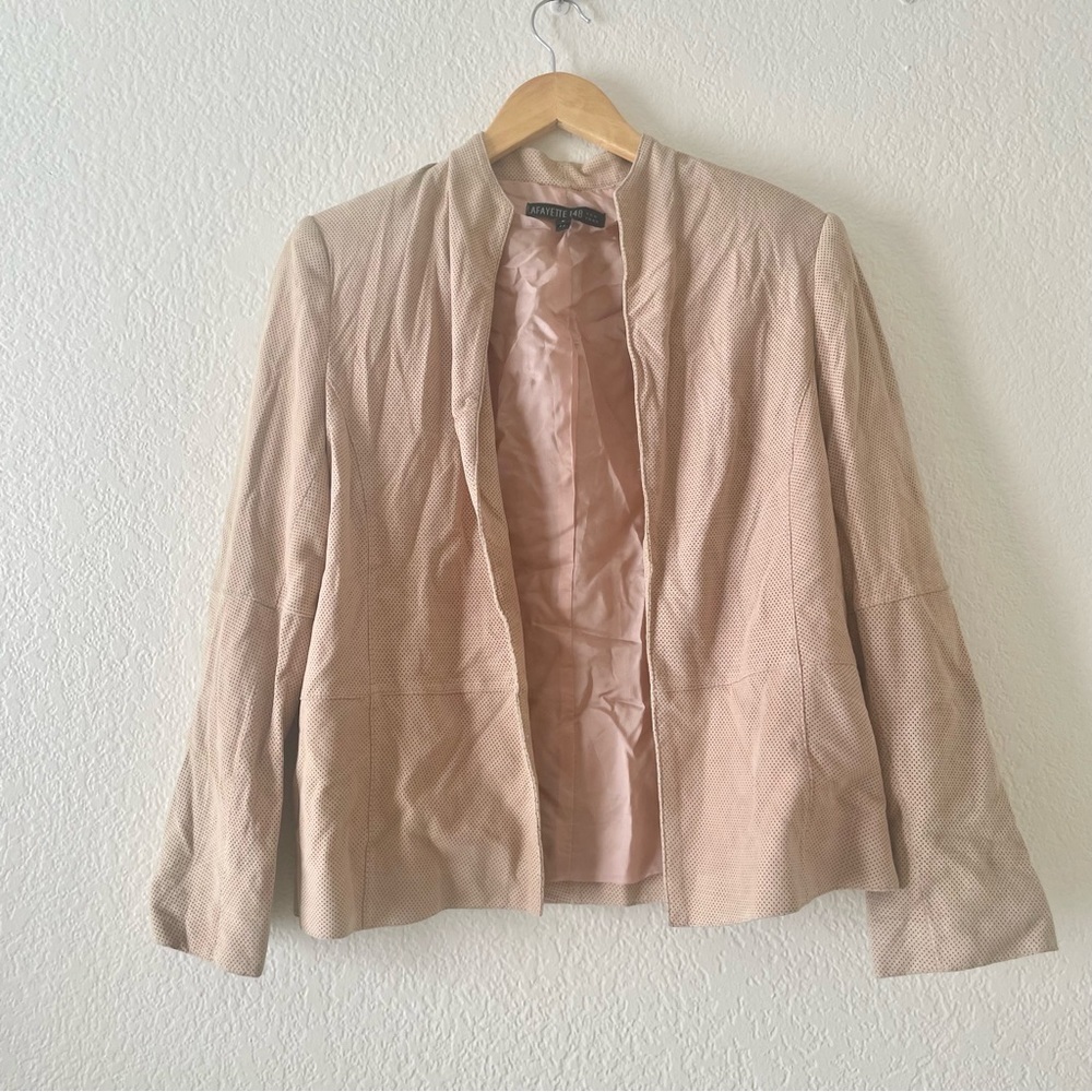Lafayette 148 Perforated Suede Jacket